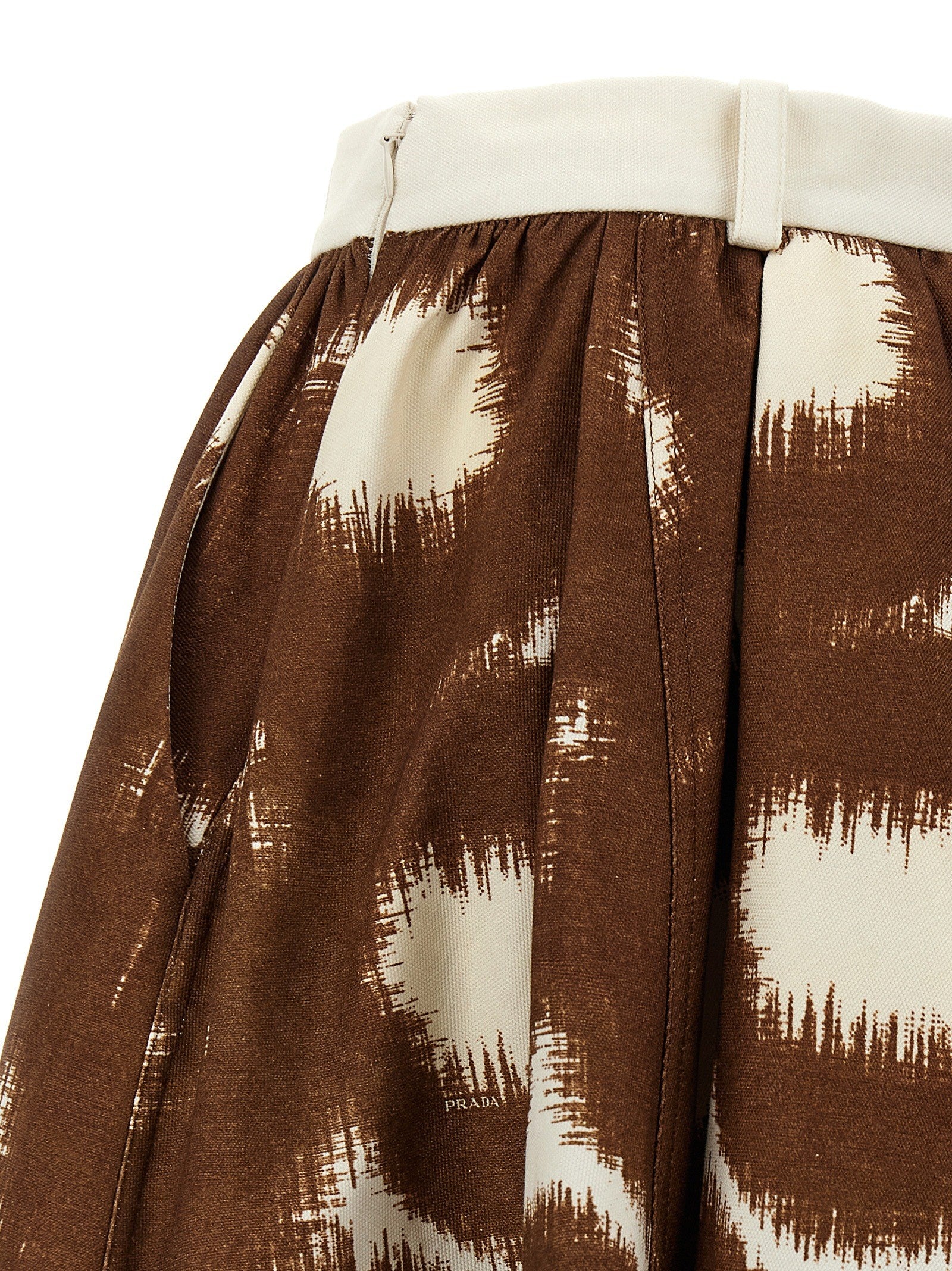 PRADA Canvas Skirt Brown