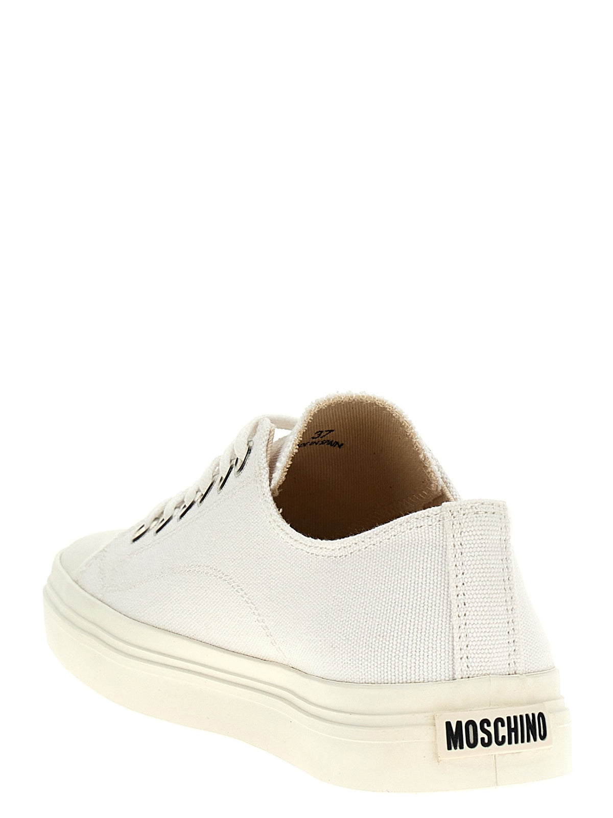 Moschino Canvas Sneakers White, view 3