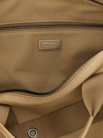 PRADA Canvas Travel Bag Beige