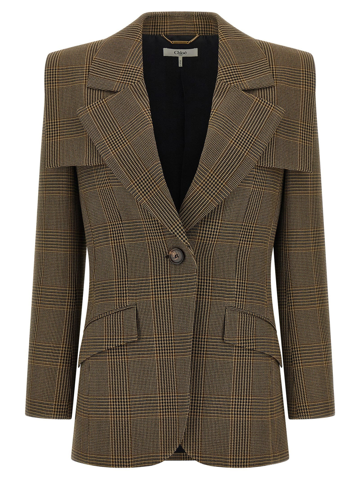 Chloé Cape Detail Blazer Brown