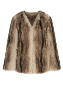 TWINSET Cape Jacket Brown