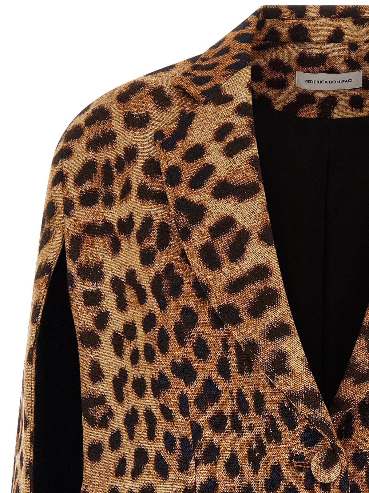 Federica Bonifaci Cape Leopard Blazer Beige, view 3