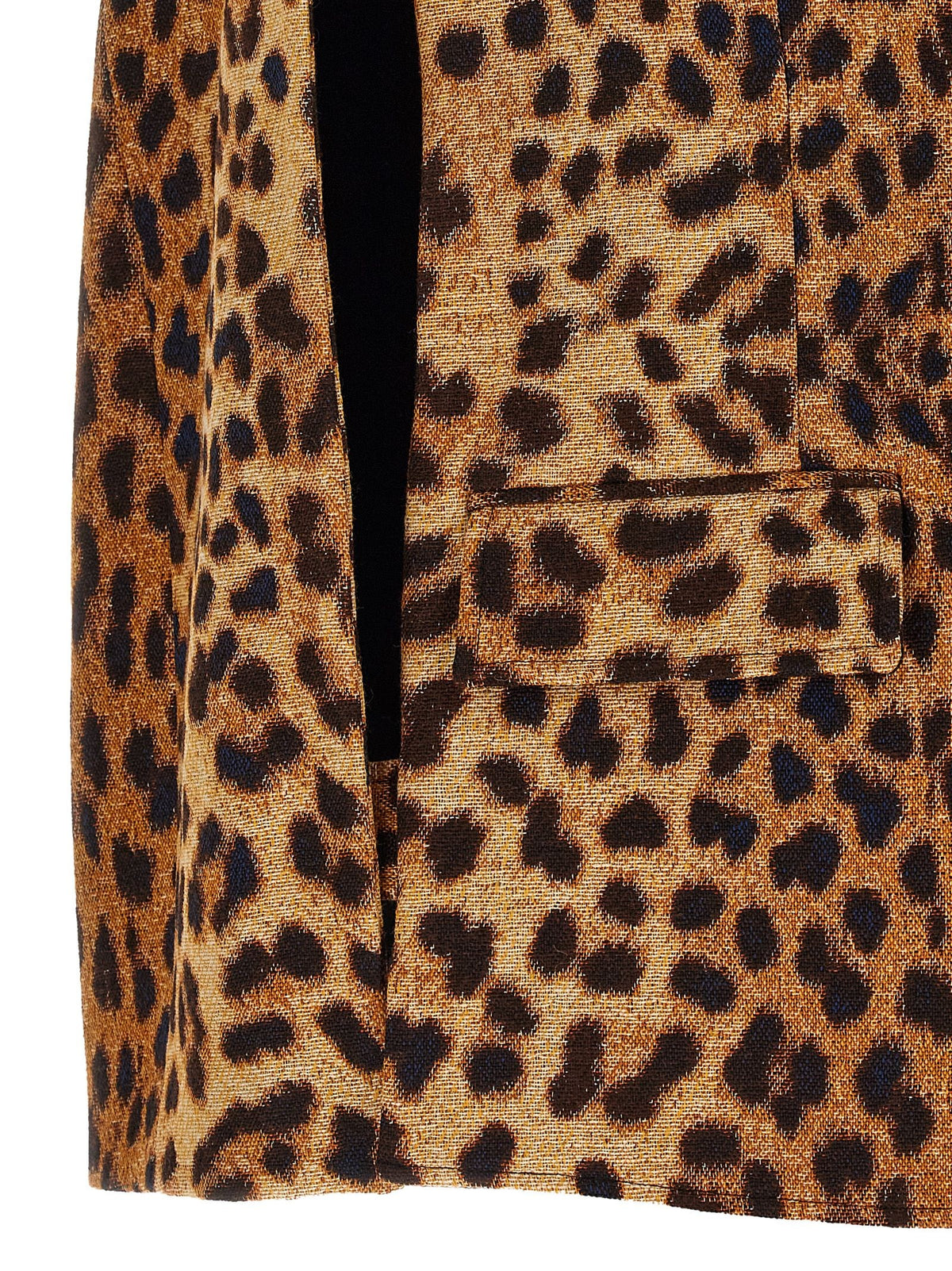 Federica Bonifaci Cape Leopard Blazer Beige