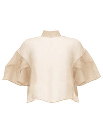 Max Mara Women's Cappa in Organza DI Seta Beige