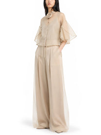Max Mara Women's Cappa in Organza DI Seta Beige