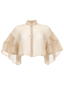 Max Mara Women's Cappa in Organza DI Seta Beige