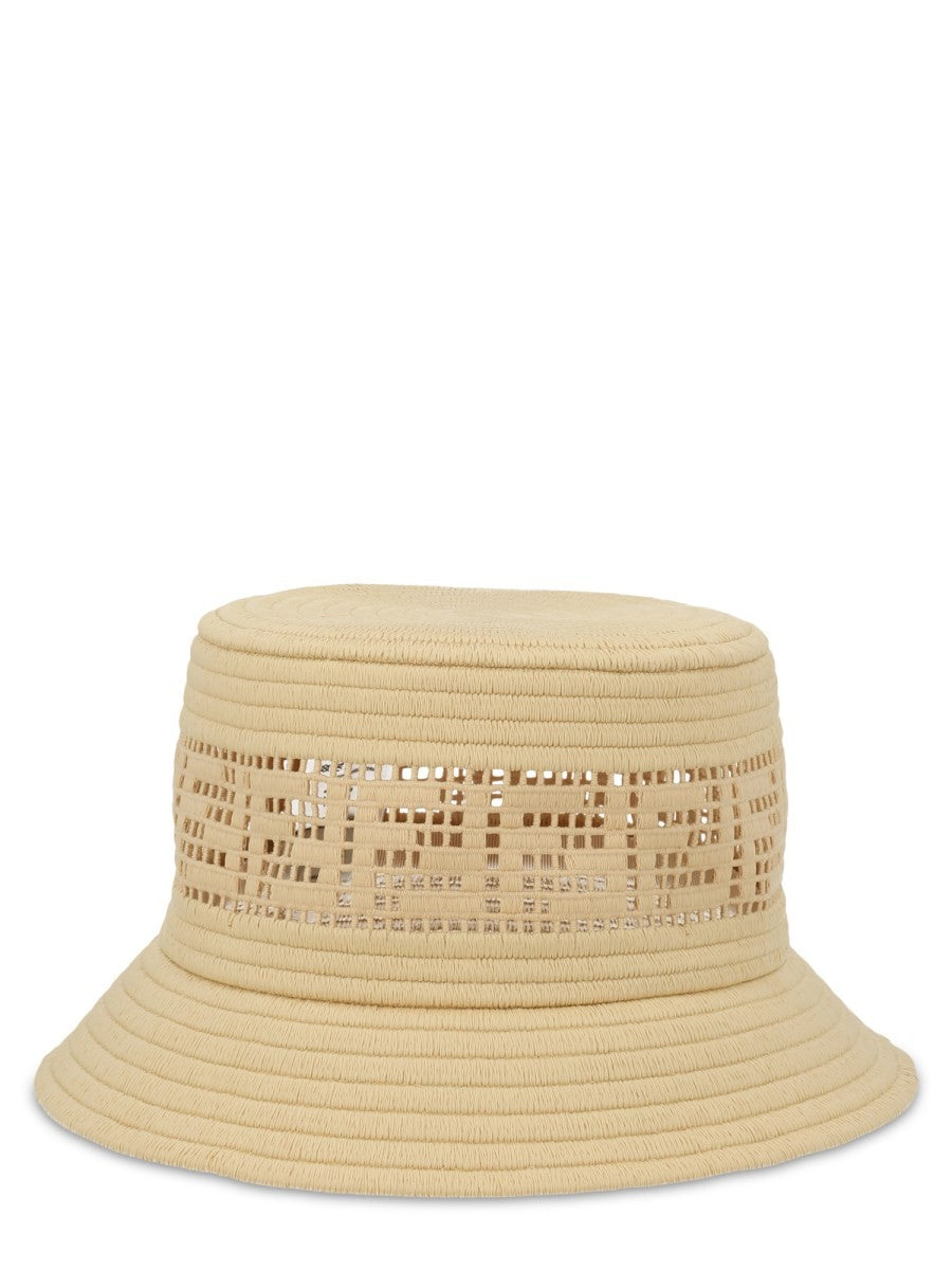 Fendi Women's Cappello Bucket in Rafia Beige