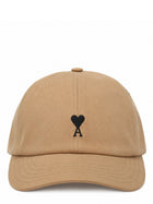 Ami Paris Unisex Baseball Cap Ami DE Coeur Beige