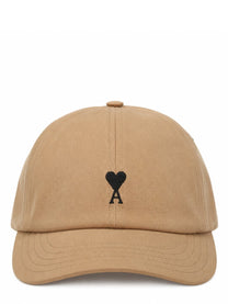 Ami Paris Unisex Baseball Cap Ami DE Coeur Beige