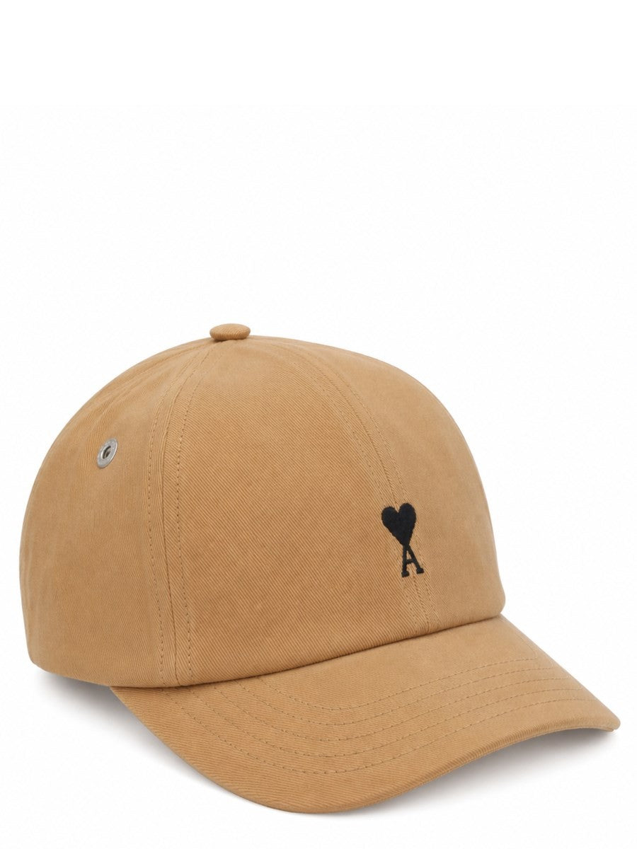 Ami Paris Unisex Baseball Cap Ami DE Coeur Beige, view 3