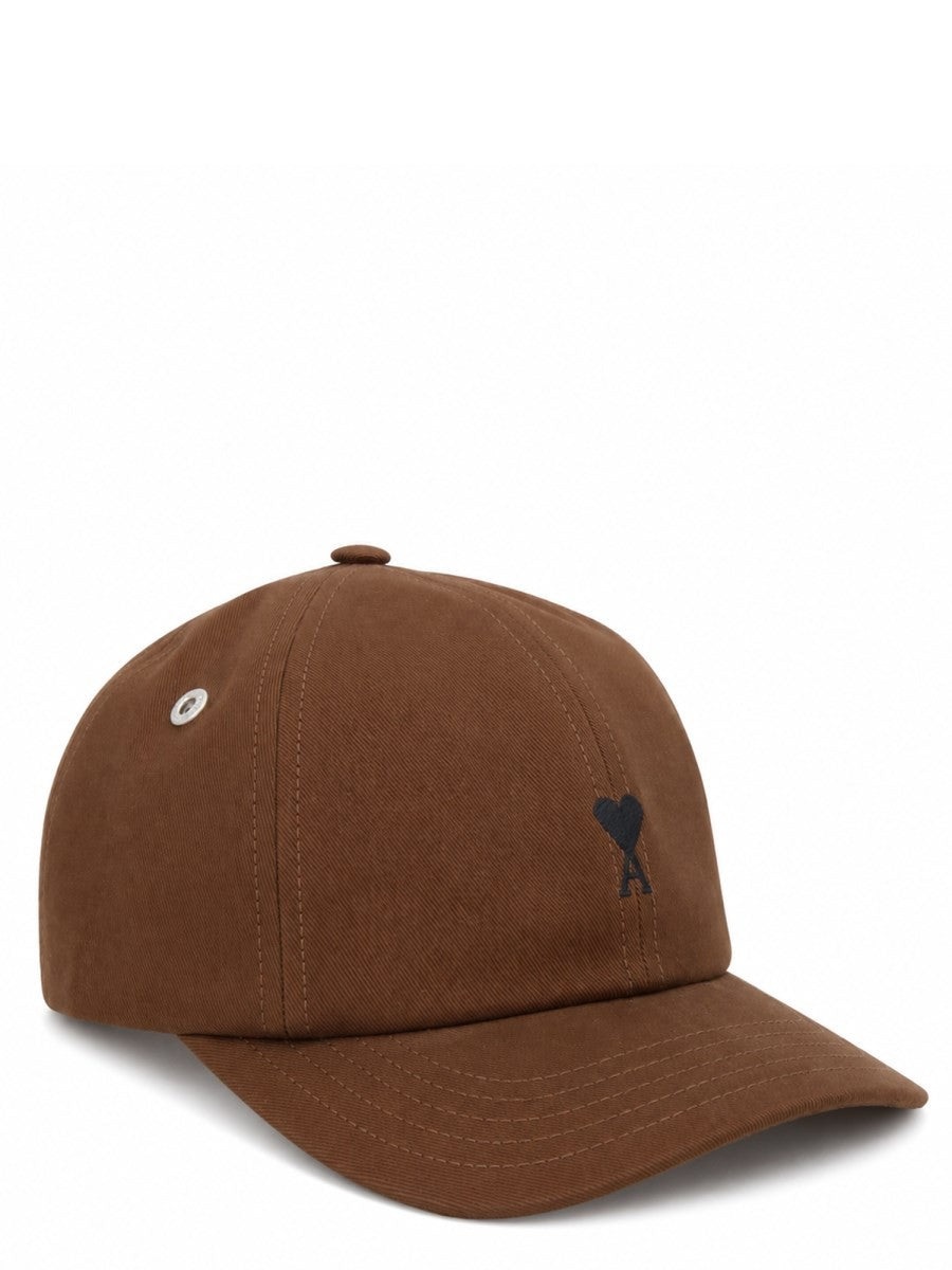 Ami Paris Unisex Cappello DA Baseball Ami DE Coeur Brown
