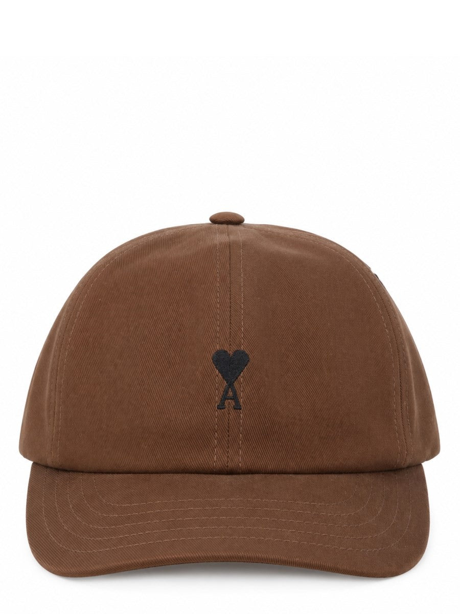 Ami Paris Unisex Cappello DA Baseball Ami DE Coeur Brown