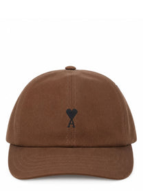 Ami Paris Unisex Cappello DA Baseball Ami DE Coeur Brown