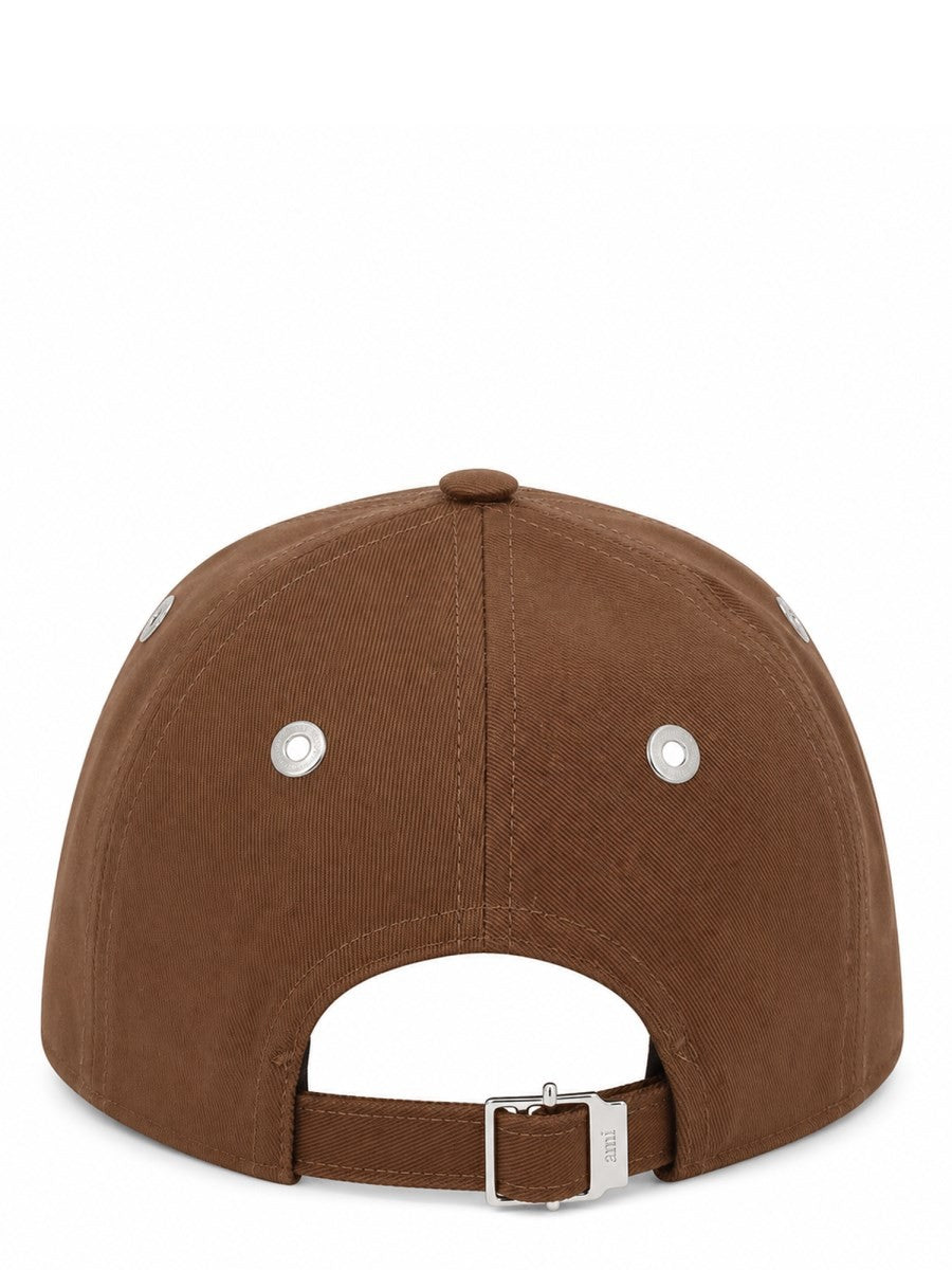 Ami Paris Unisex Cappello DA Baseball Ami DE Coeur Brown