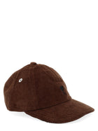 Ami Paris Unisex Baseball Cap with Ami De Coeur Brown, view 3