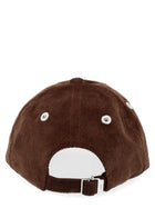 Ami Paris Unisex Baseball Cap with Ami De Coeur Brown, view 2