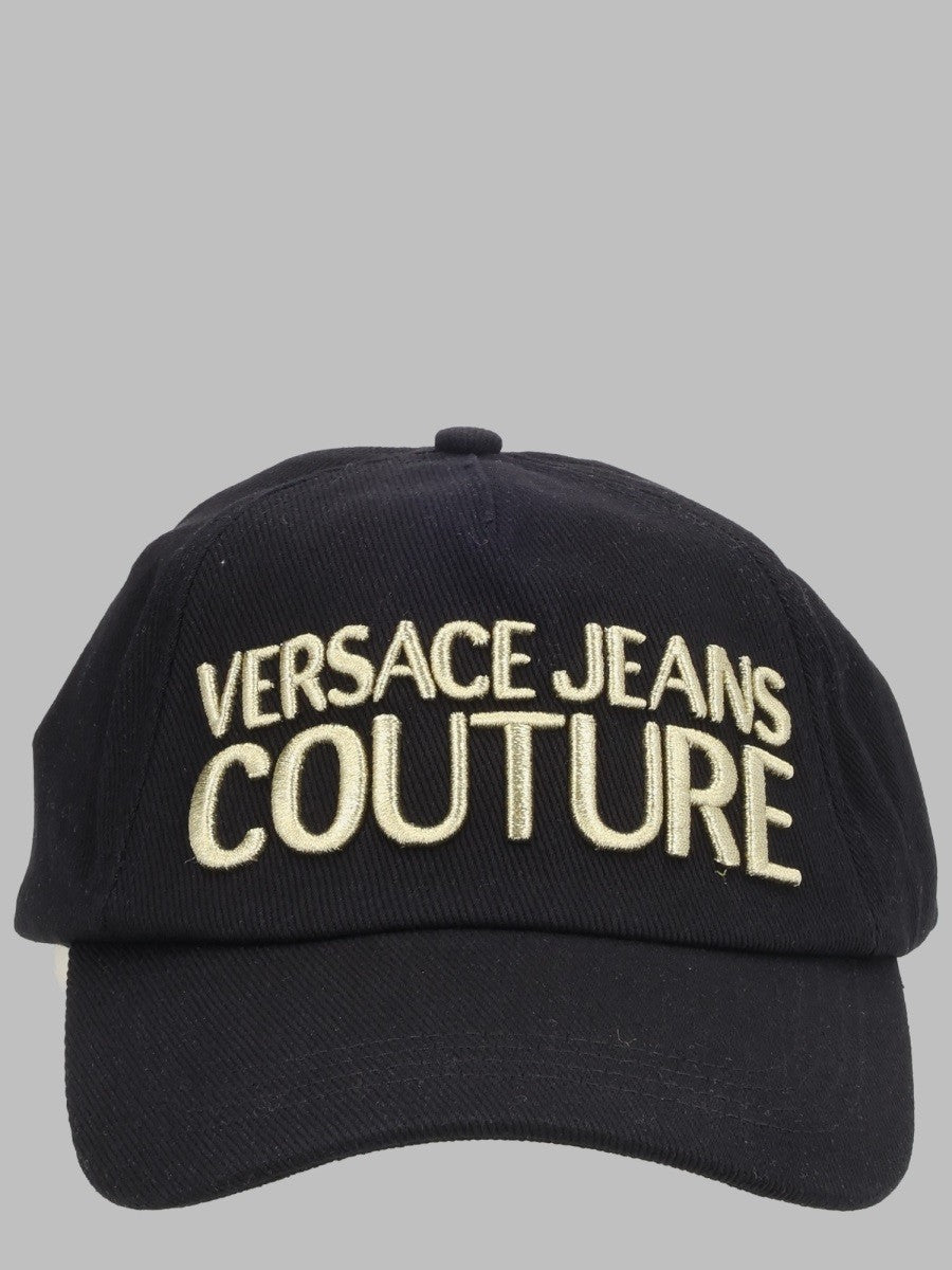 Versace Jeans Couture Men's Cappello DA Baseball Con Metallizzato Black