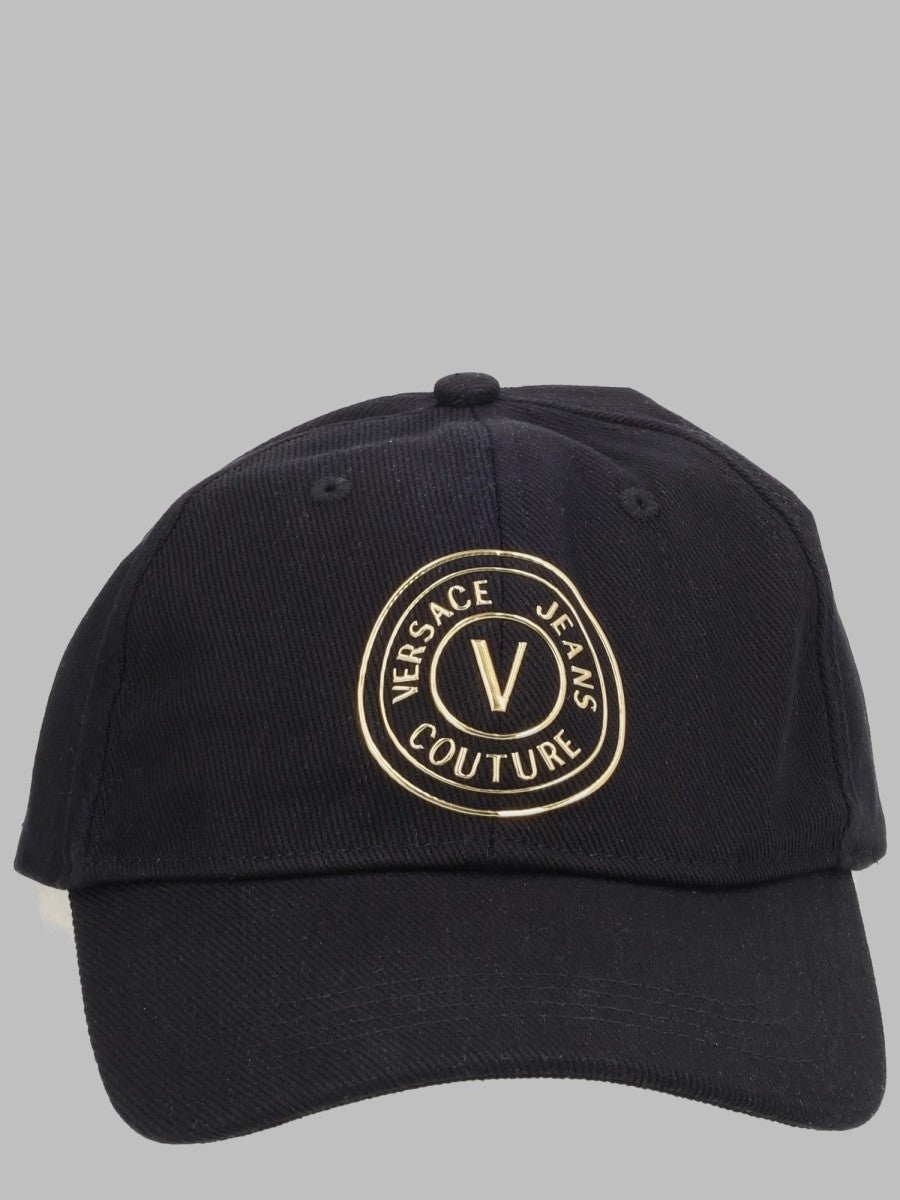 Versace Jeans Couture Men's Cappello DA Baseball Con Metallizzato Black