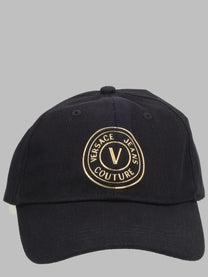 Versace Jeans Couture Men's Cappello DA Baseball Con Metallizzato Black