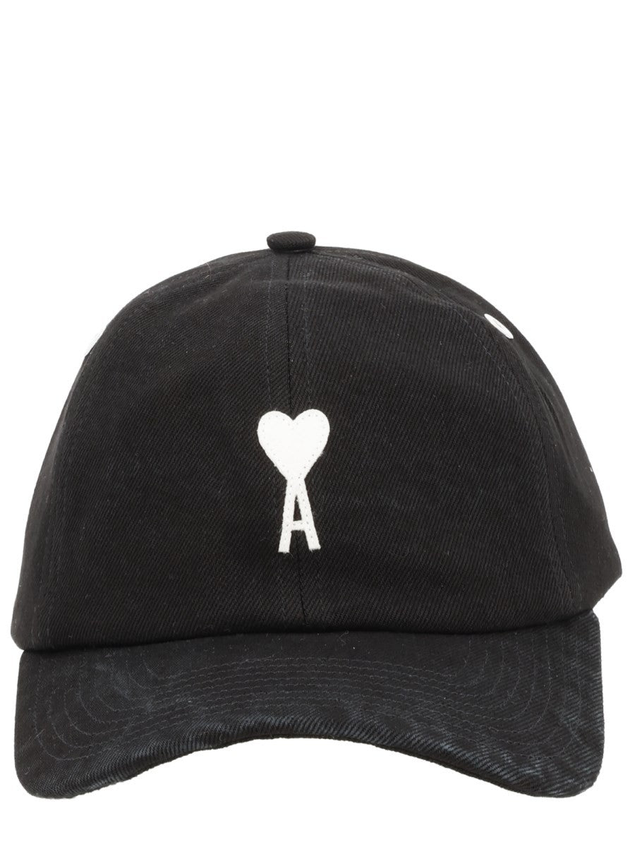 Ami Paris Unisex Baseball Cap Black