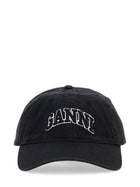 Ganni Women's Canvas Baseball Cap Black