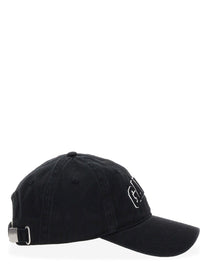 Ganni Women's Canvas Baseball Cap Black, view 3
