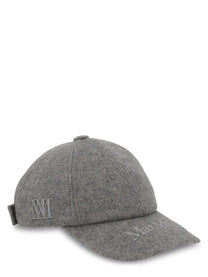 Max Mara Women's Cashmere Baseball Cap Grey, view 3