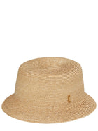 Saint Laurent Women's Straw Fedora Hat Beige, view 3