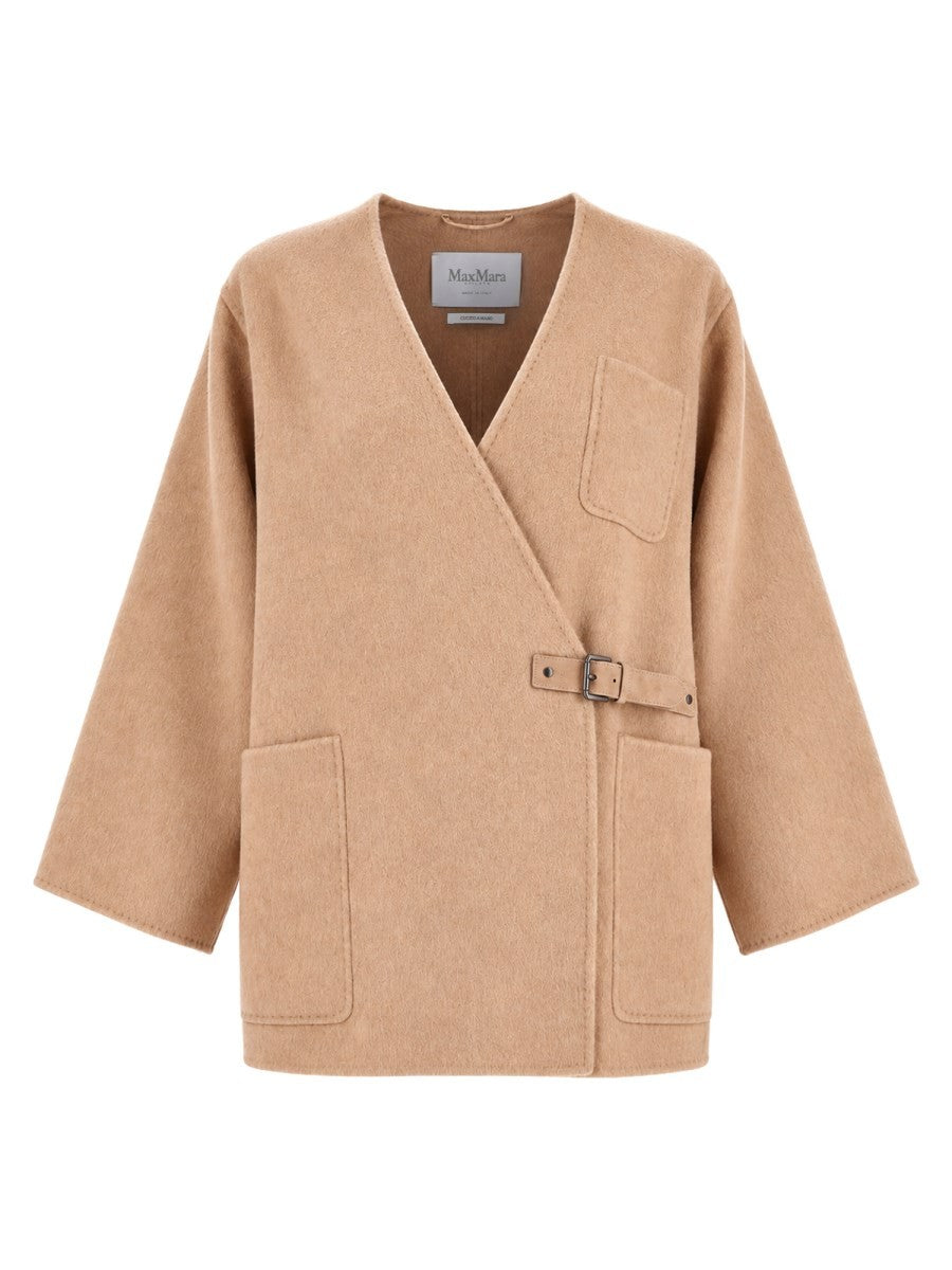 Max Mara Women's Cammello Mohair Cardigan Coat Brown