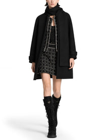 Dior Women's Cappotto Con Sciarpa Black
