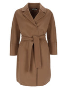 S MAX MARA Women's Wool Double Short Coat Beige