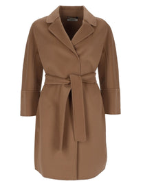 S MAX MARA Women's Wool Double Short Coat Beige