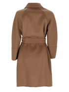 S MAX MARA Women's Wool Double Short Coat Beige, view 3