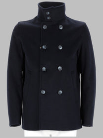 Herno Men's Cappotto Doppiopetto Con Collo Alto Blue