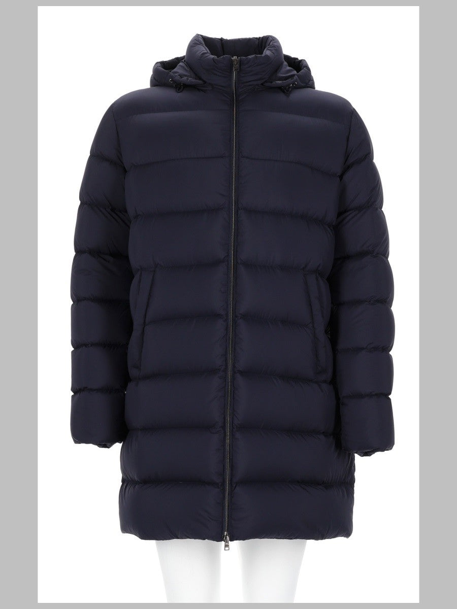Herno Men's Cappotto Imbottito Con Cappuccio Blue