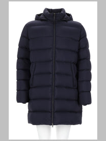 Herno Men's Cappotto Imbottito Con Cappuccio Blue