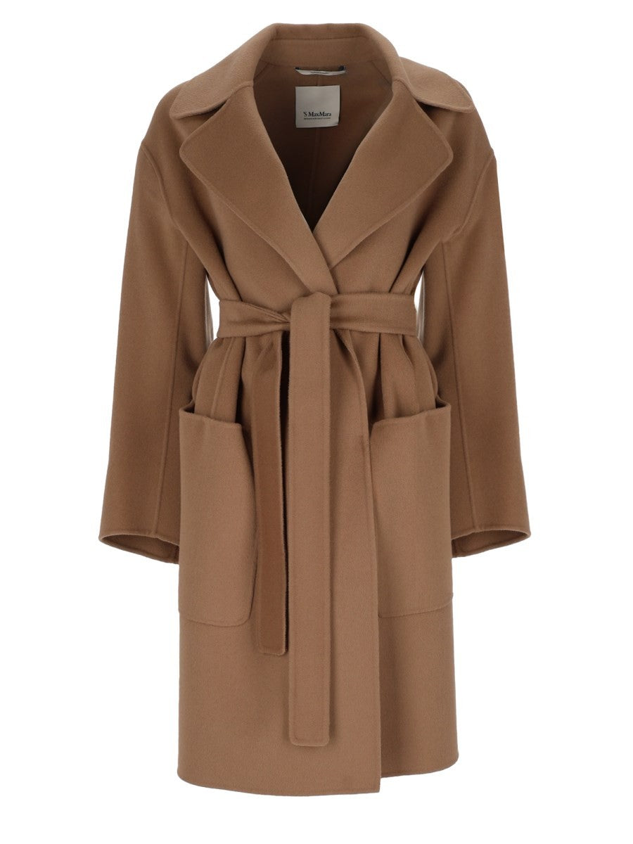 S MAX MARA Women's Wool Coat Beige