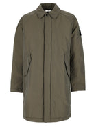 Stone Island Men's Micro Twill Long Coat Grey