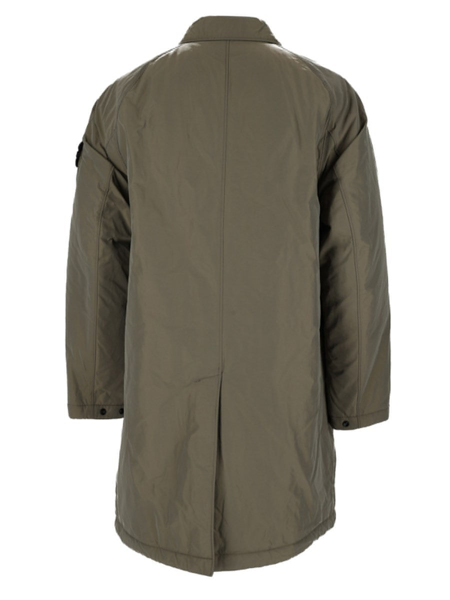 Stone Island Men's Micro Twill Long Coat Grey, view 2