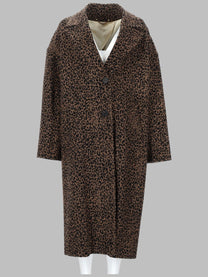Golden Goose Women's Cappotto Monopetto Cocoon in Lana Pattern
