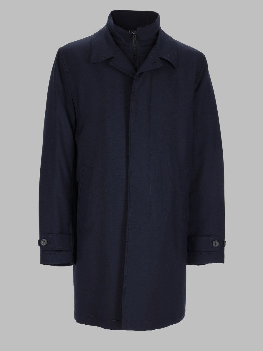 Fay Men's Cappotto Morning Antipiega Blue