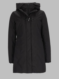 Fay Women's Cappotto Parka Con Cappuccio Black