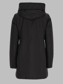 Fay Women's Cappotto Parka Con Cappuccio Black