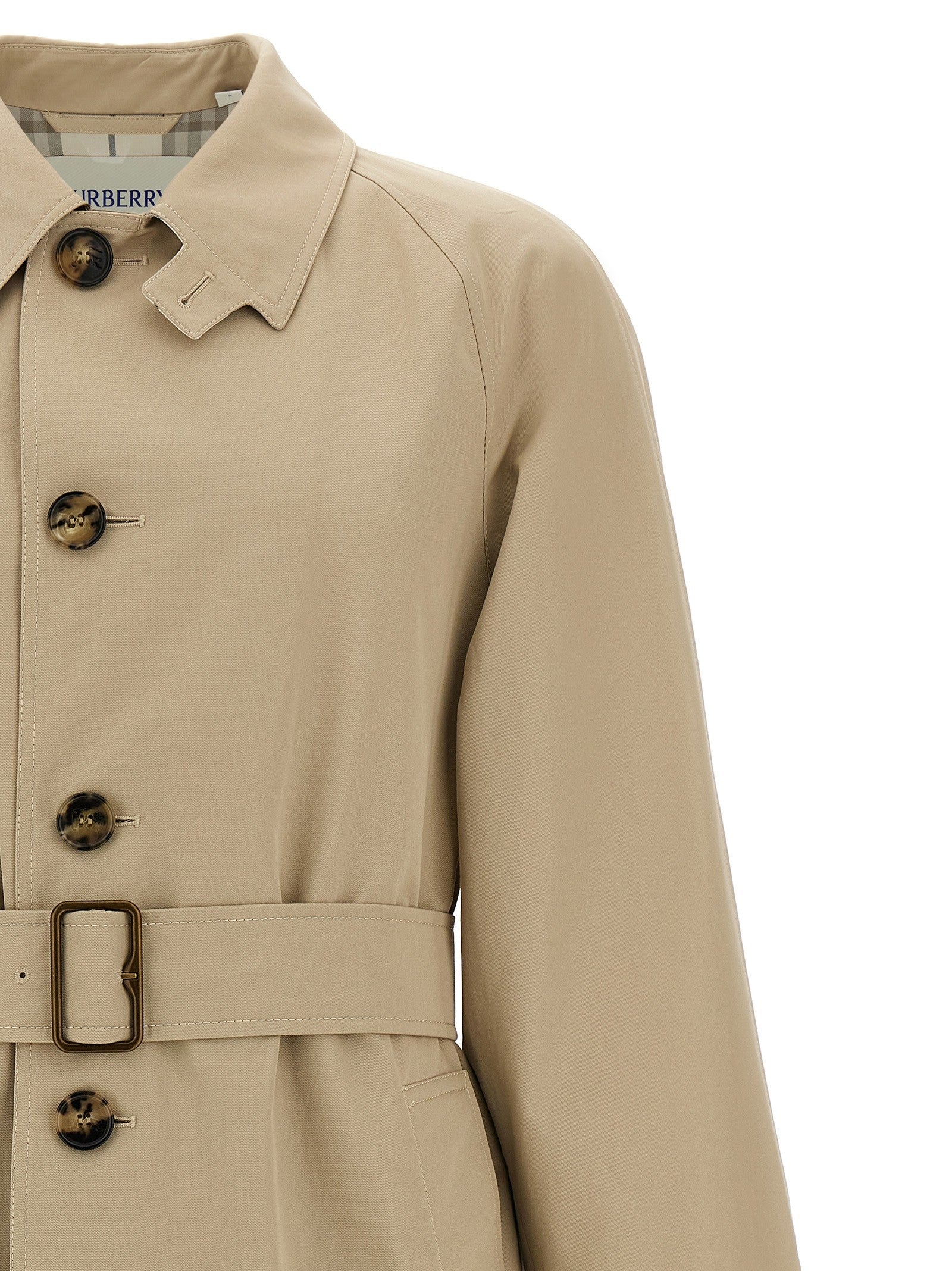 Burberry Car Coat Gabardine Beige
