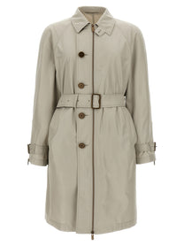 Burberry Car Coat Silk Grey