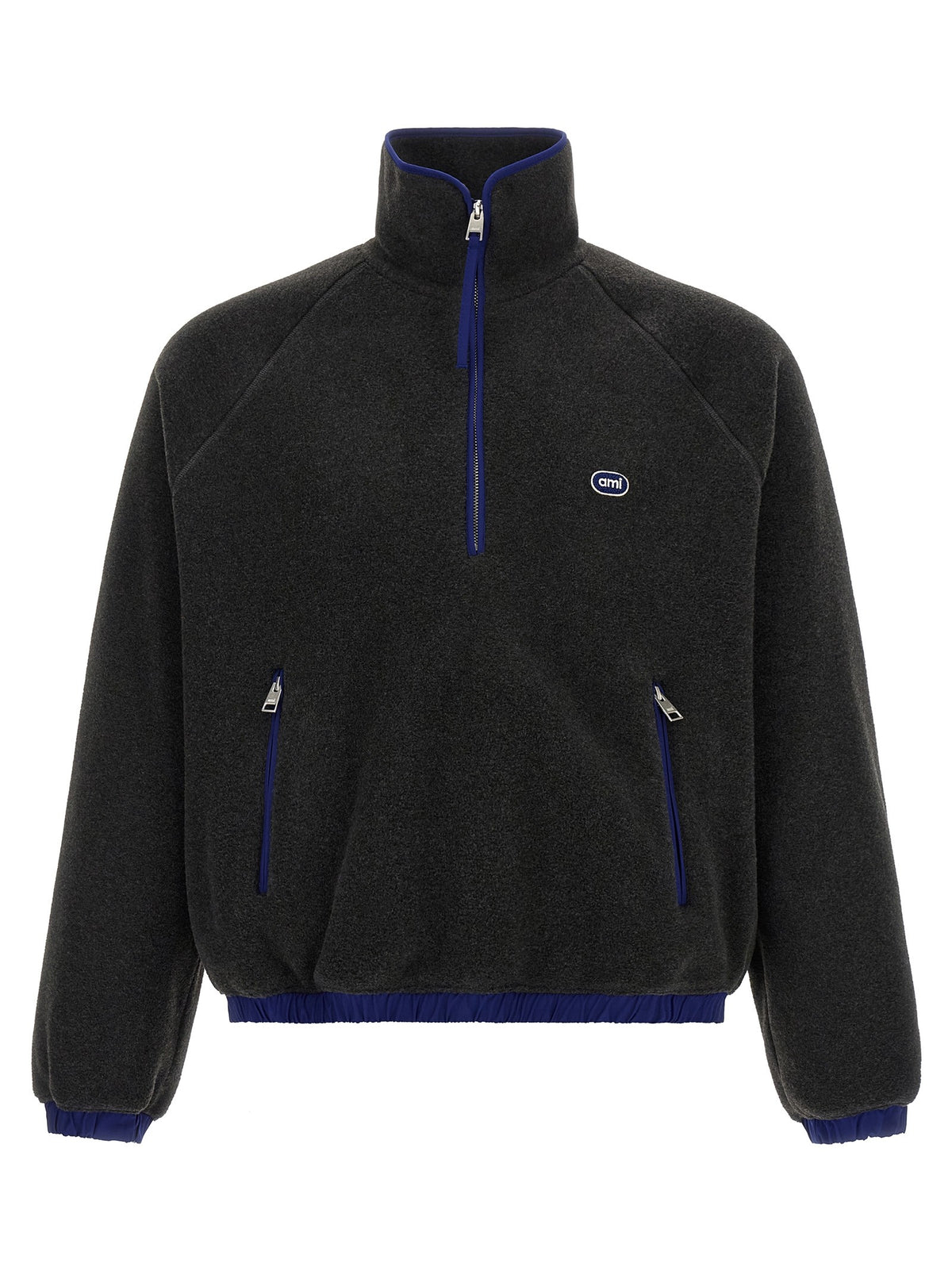 Ami Paris Carbon Grey Vareuse Sweatshirt Grey