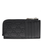 Gucci Men's Card Holder GG Emblem Black, view 2