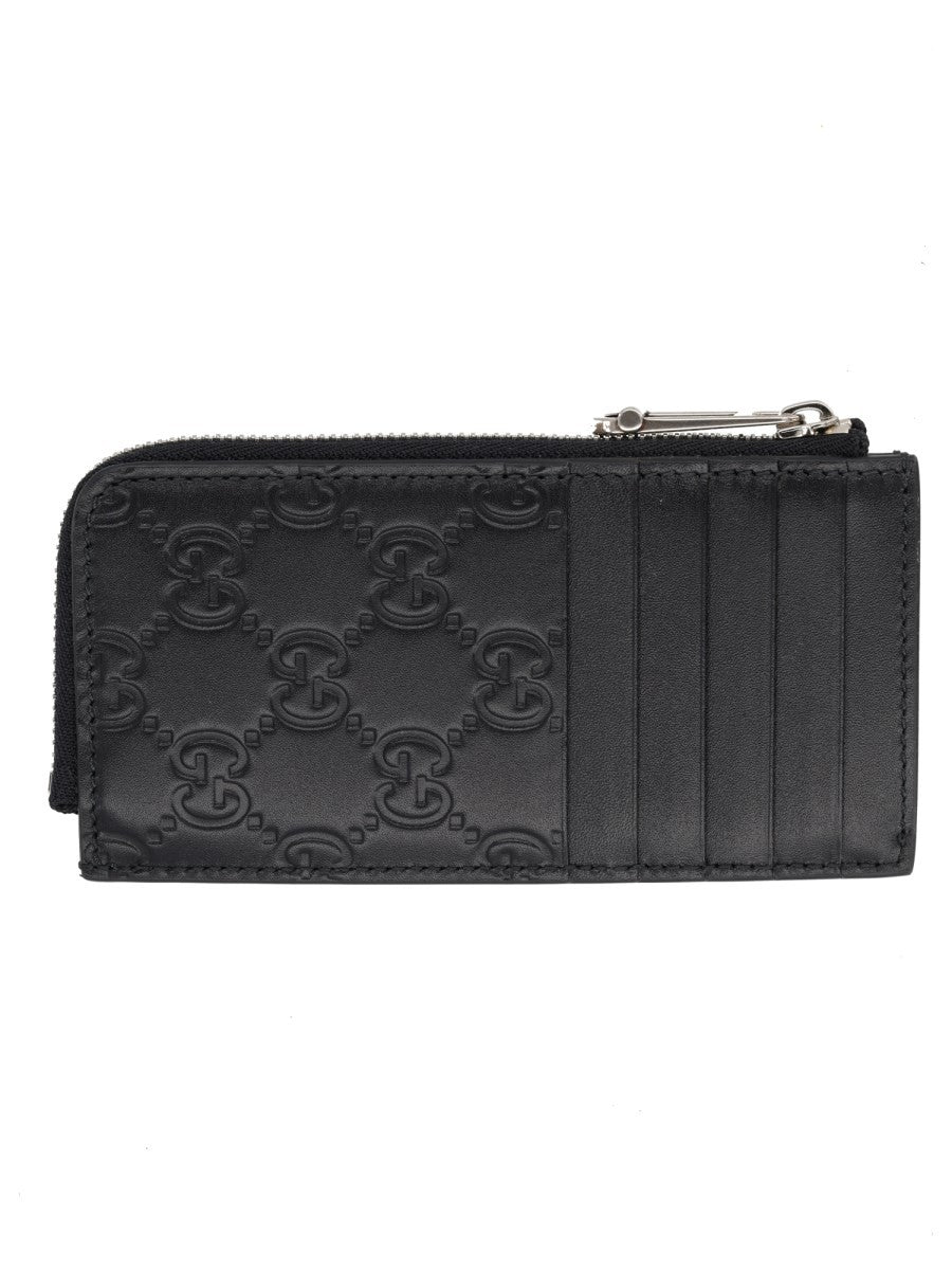 Gucci Men's Card Holder GG Emblem Black