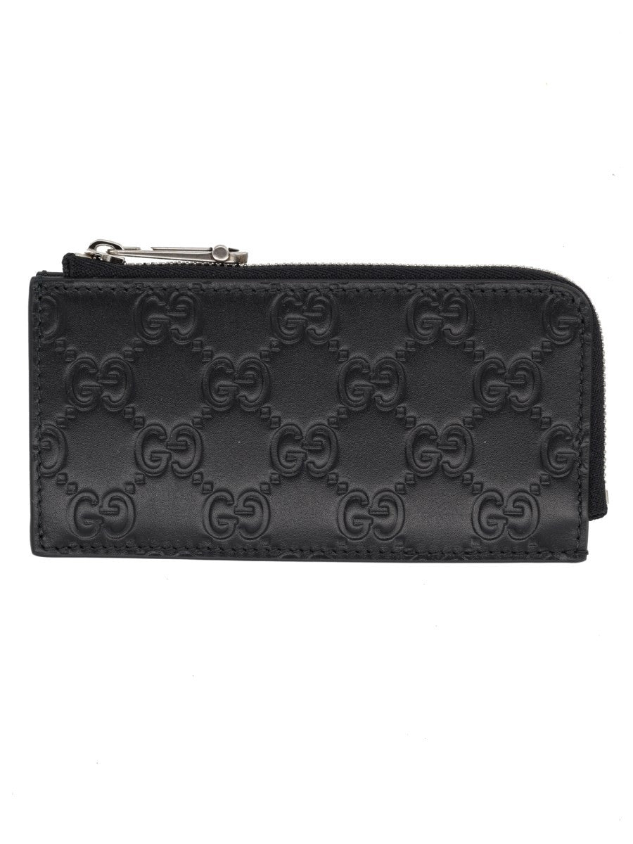 Gucci Men's Card Holder GG Emblem Black