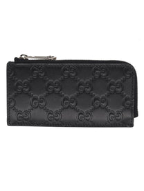 Gucci Men's Card Holder GG Emblem Black